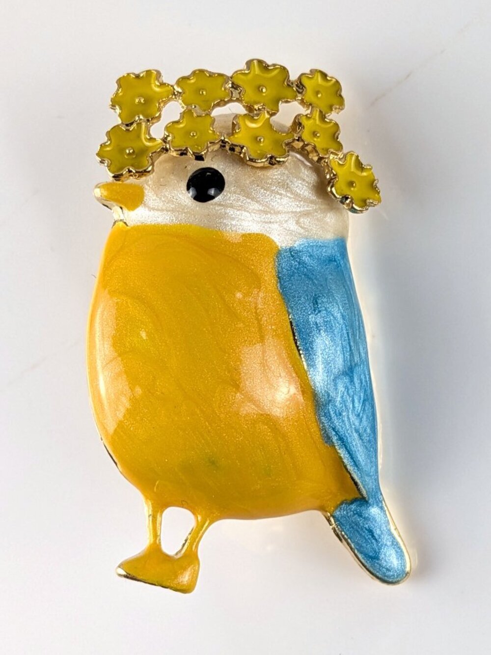 Little Yellow/Blue Bird Brooch